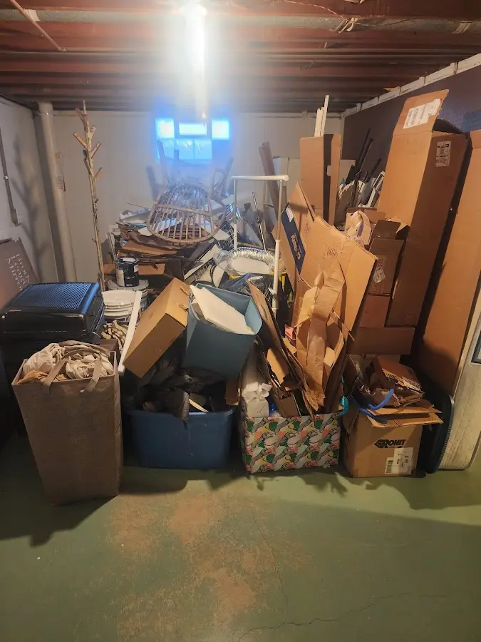 Roll-off dumpster container at job site for Roll Off Dumpster Rental in Carmi